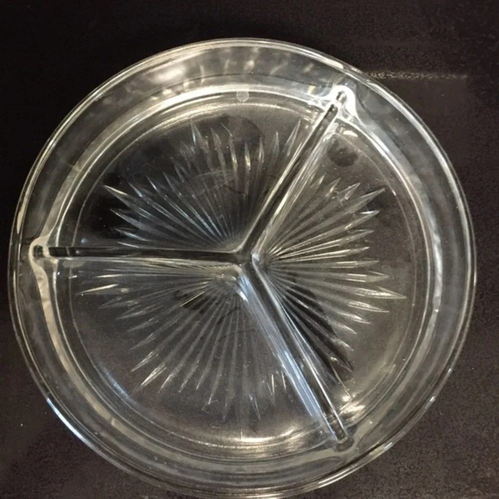 VTG Wm Rodgers silverplate glass relish tray